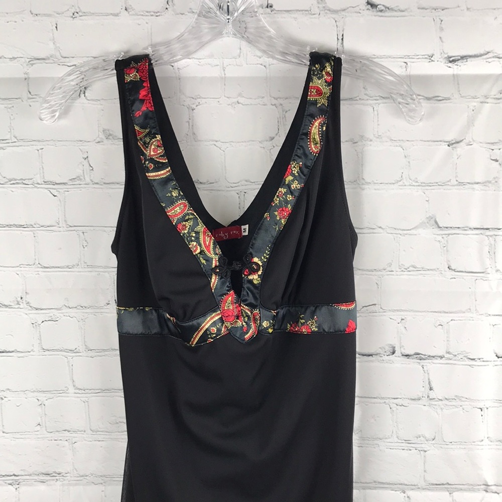 Ruby Rox Asian Oriental Y2K Inspired Black Dress M - Picture 2 of 12